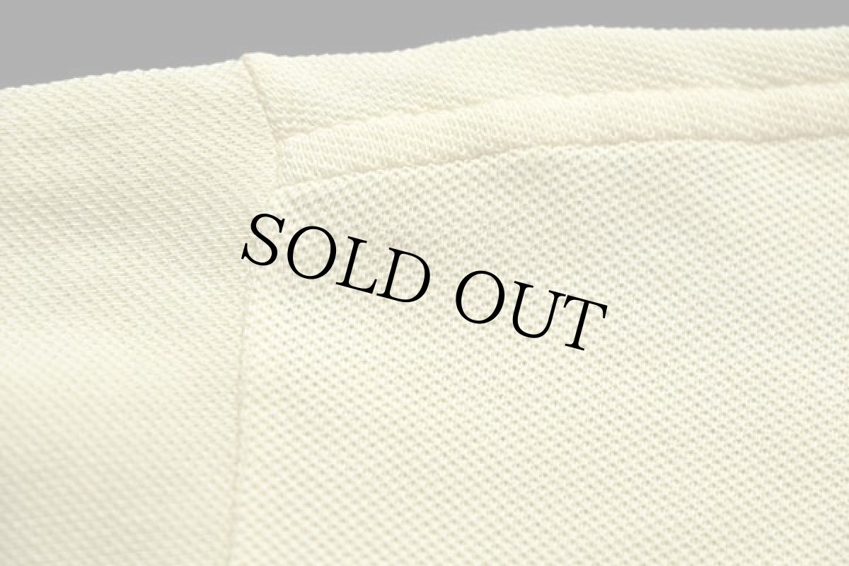 画像6: 70s フランス製 CHEMISE LACOSTE ラコステ ワンポイント コットン 鹿の子 ポロシャツ 薄黄 5★98 (6)