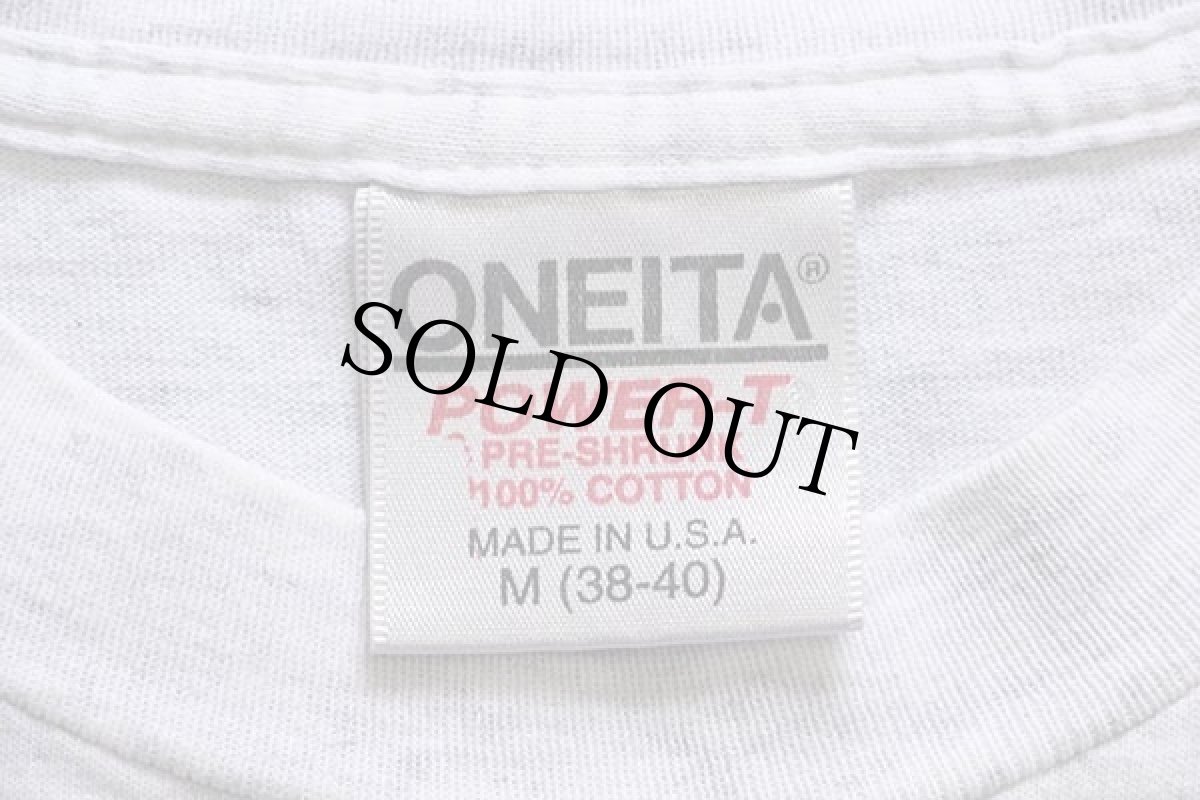 画像4: 90s USA製 SEAWATCH PROTECT OUR SEA LIFE イルカ 両面プリント アート Tシャツ 杢ライトグレー M (4)