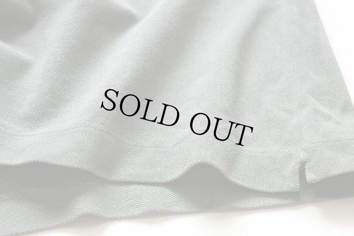 画像5: 80s LACOSTEラコステ ワンポイント コットン 鹿の子 ポロシャツ グリーングレー 7★100 特大 (5)