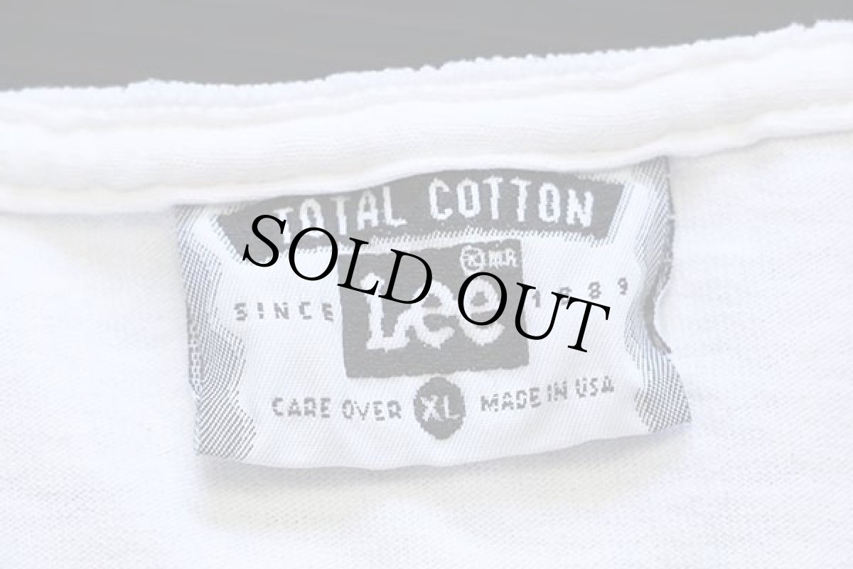 画像4: 90s USA製 Leeリー NAKED IGUANA イグアナ アンディウォーホル風 アート コットンTシャツ カスタム 白 XL (4)