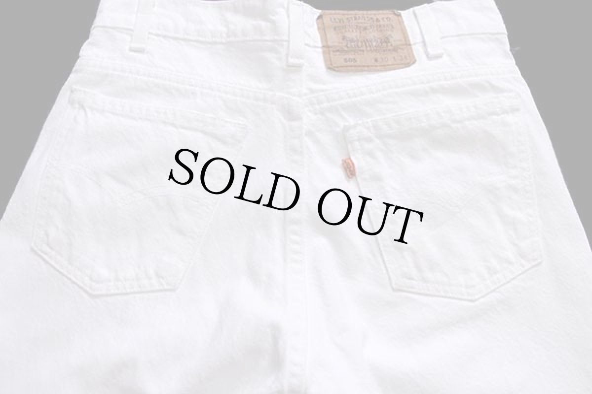画像5: 90s USA製 Levi'sリーバイス 505 ホワイト デニムパンツ w30 L34 (5)