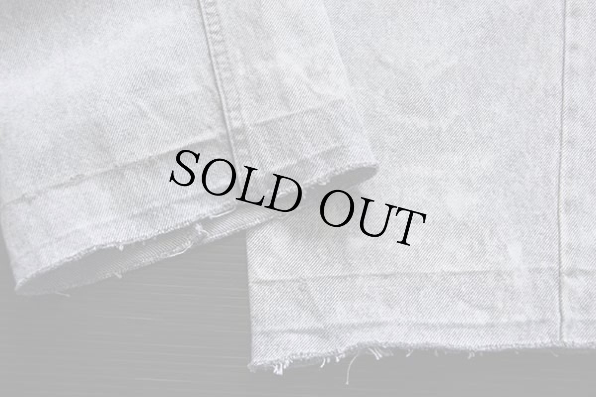 画像10: 80s USA製 Levi'sリーバイス 505 カットオフ ケミカルウォッシュ グレー デニムパンツ w38★アシッド (10)