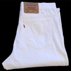 画像1: 90s USA製 Levi'sリーバイス 550 ホワイト デニムパンツ w33 L30 (1)