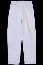 画像2: 90s USA製 Levi'sリーバイス 550 ホワイト デニムパンツ w33 L32 (2)