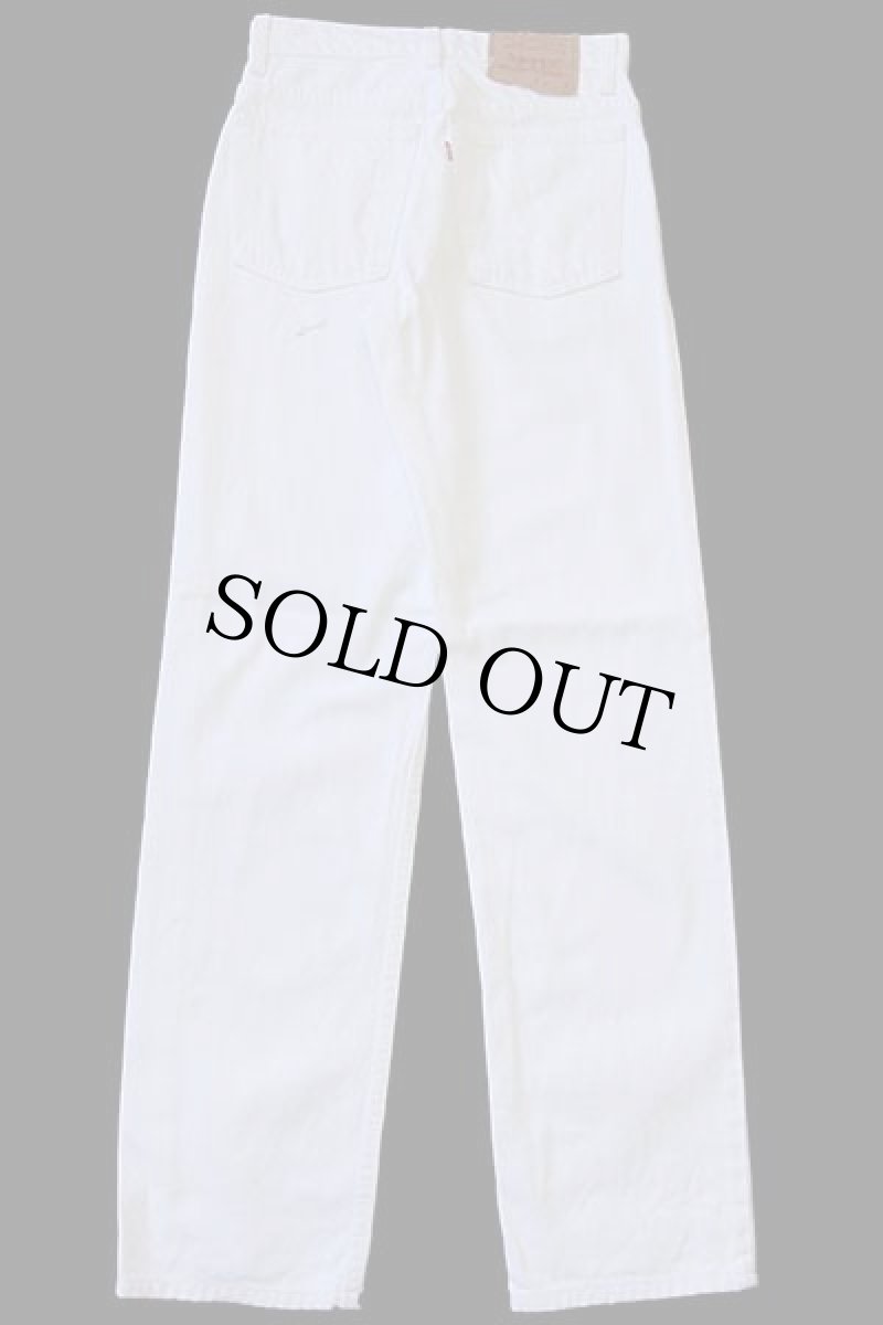 画像3: 90s USA製 Levi'sリーバイス 510 ホワイト デニムパンツ w27 (3)