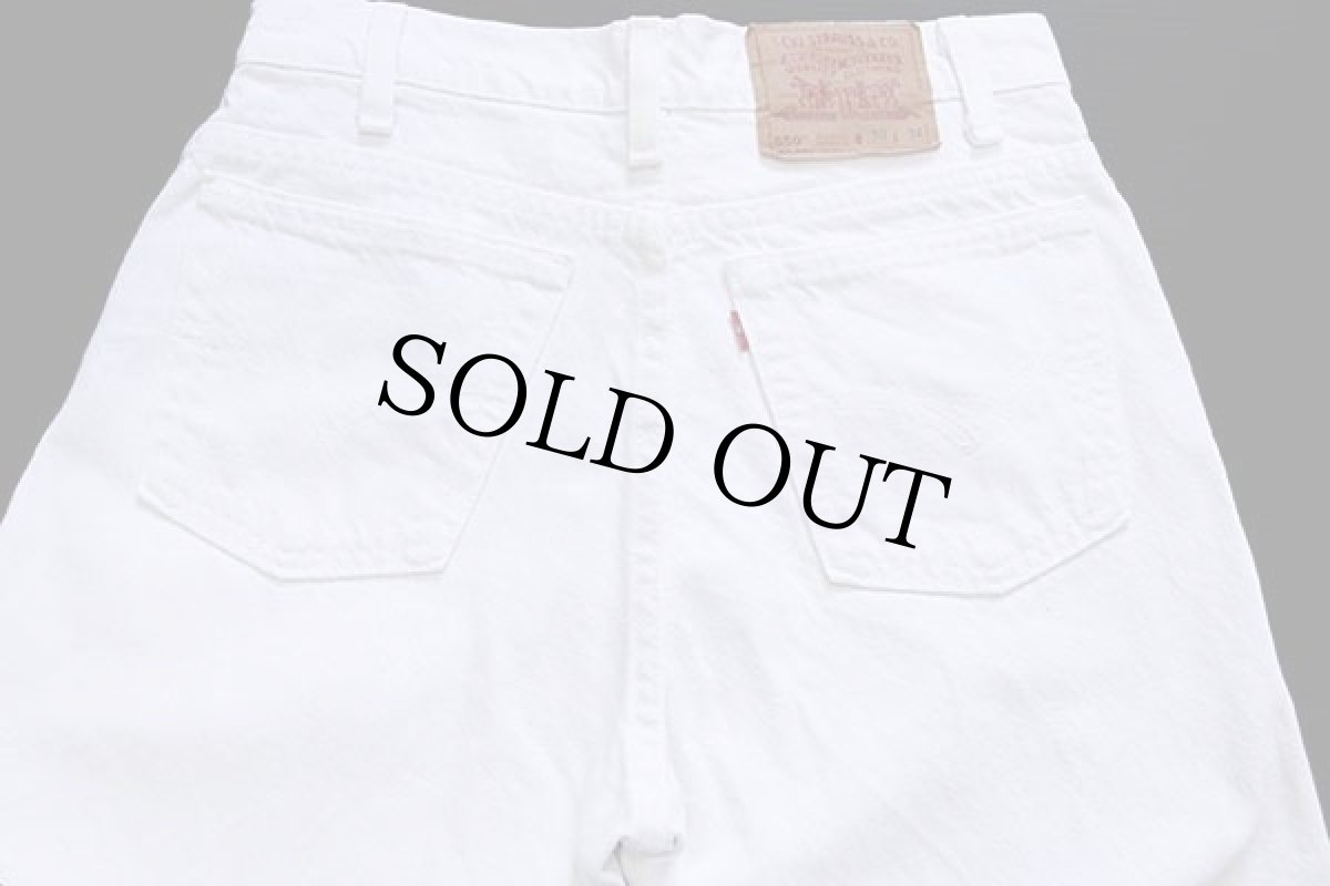 画像5: 90s USA製 Levi'sリーバイス 550 ホワイト デニムパンツ w30 L34 (5)