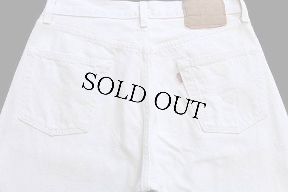 画像5: 90s USA製 Levi'sリーバイス 501 カラーデニムパンツ 生成り w30 L34 (5)