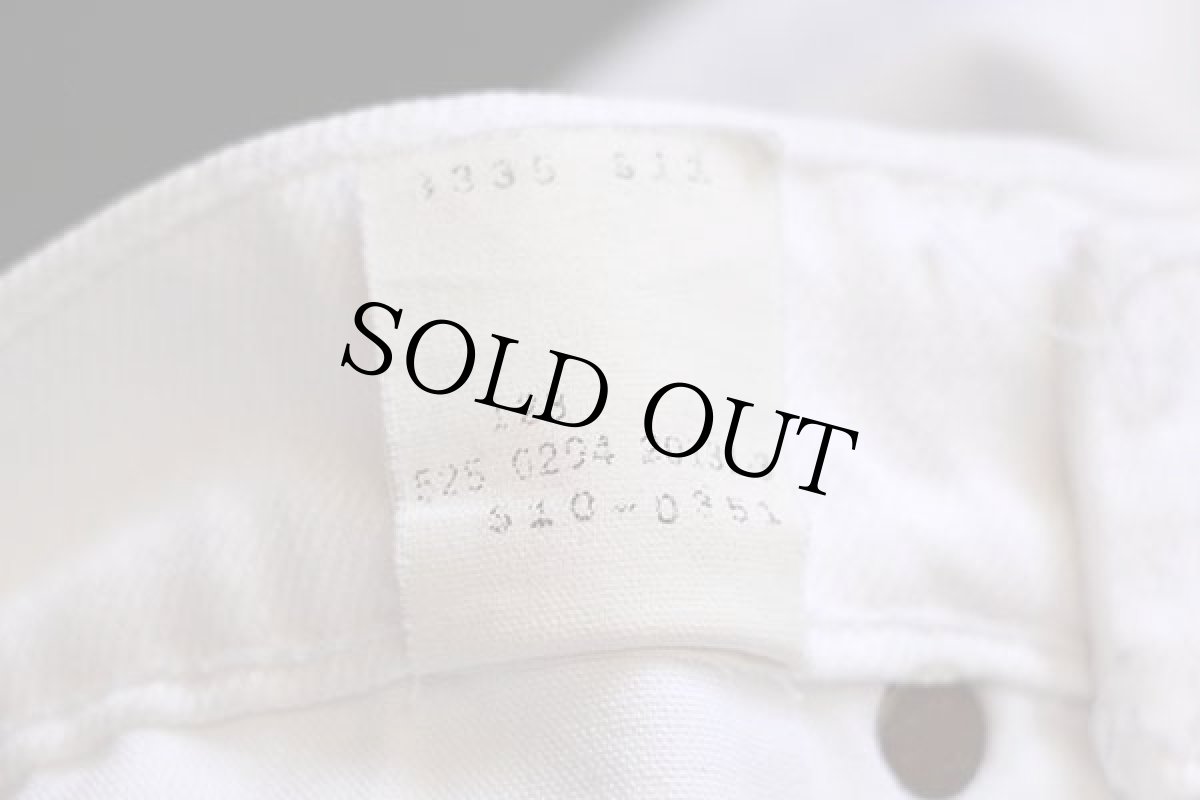 画像7: 90s USA製 Levi'sリーバイス 510 ホワイト デニムパンツ w27 (7)