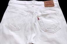 画像5: 90s USA製 Levi'sリーバイス 501 ホワイト デニムパンツ w33 (5)