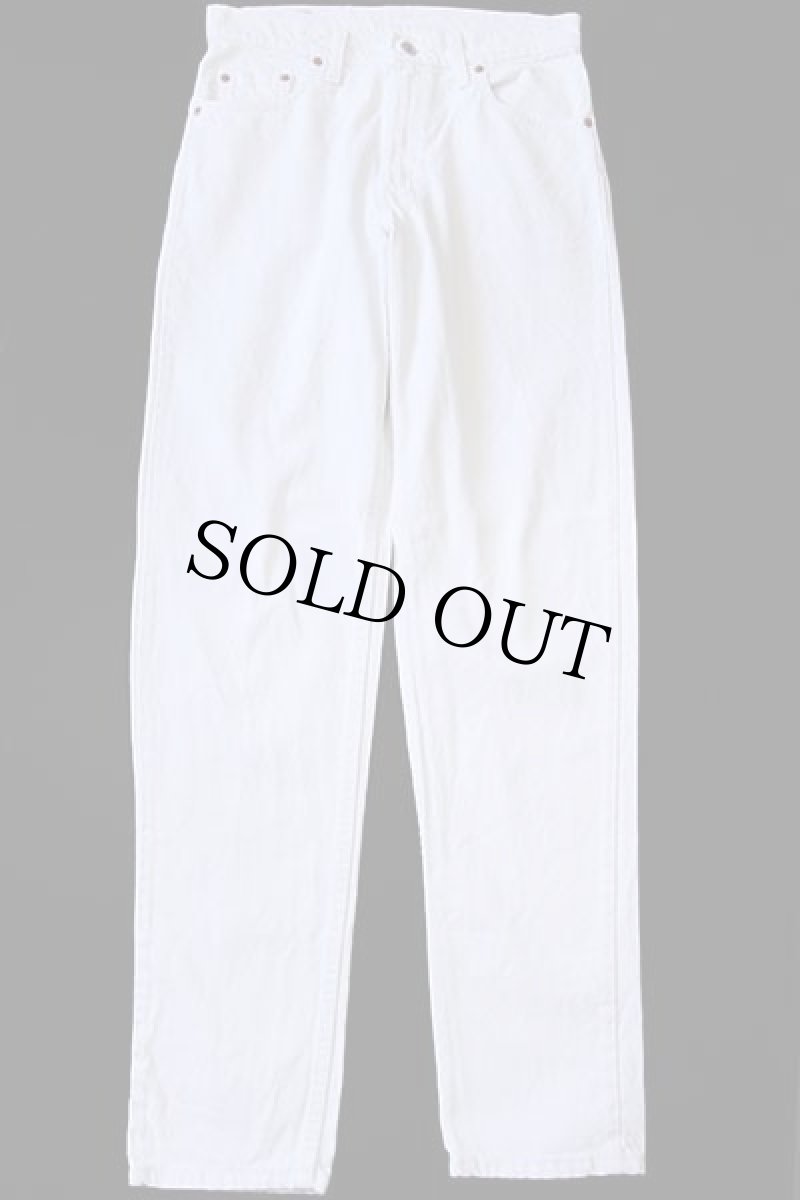 画像2: 90s USA製 Levi'sリーバイス 550 ホワイト デニムパンツ w30 L34 (2)