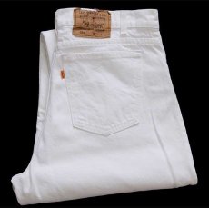 画像1: 90s USA製 Levi'sリーバイス 550 ホワイト デニムパンツ w36 L32 (1)