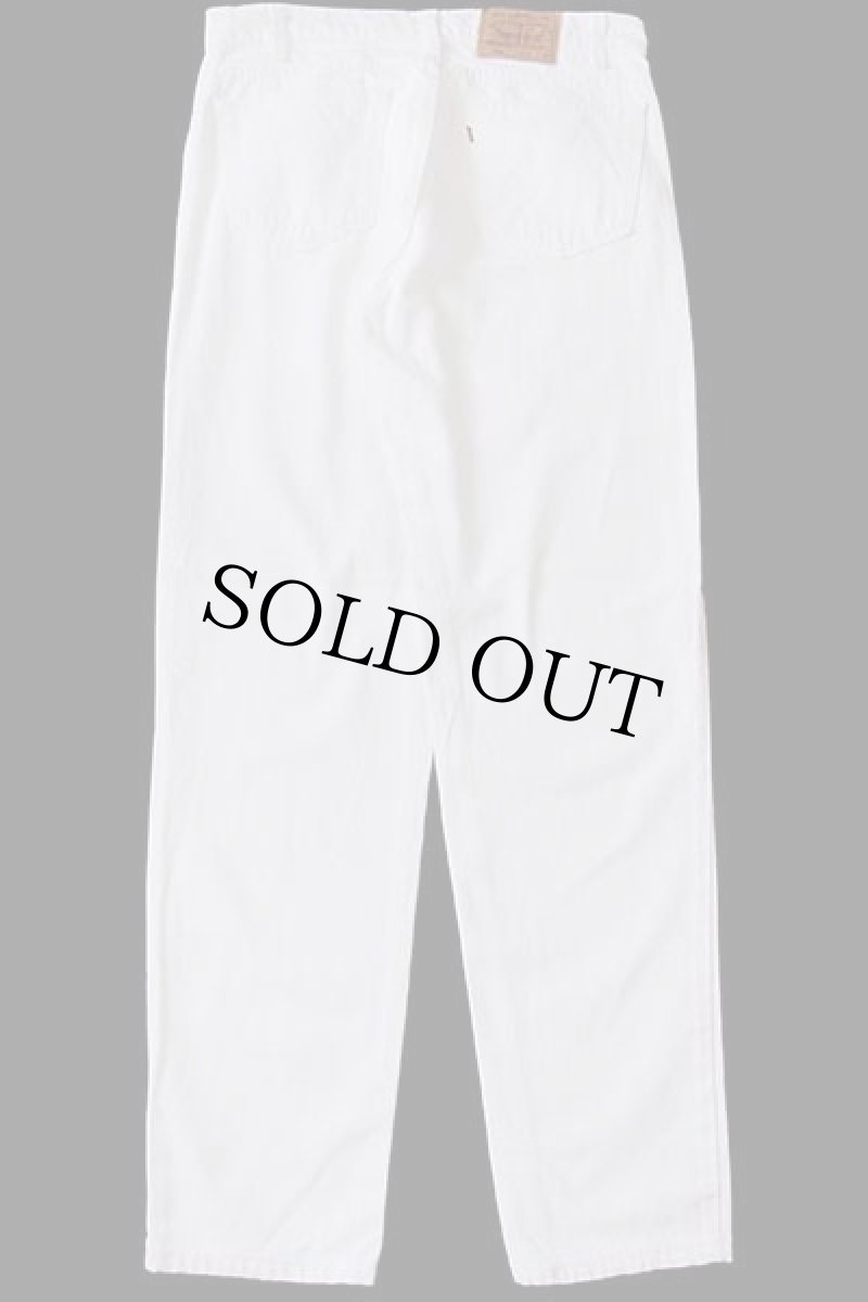 画像3: 90s USA製 Levi'sリーバイス 550 ホワイト デニムパンツ w36 L34 (3)