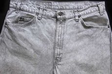 画像4: 80s USA製 Levi'sリーバイス 505 カットオフ ケミカルウォッシュ グレー デニムパンツ w38★アシッド (4)