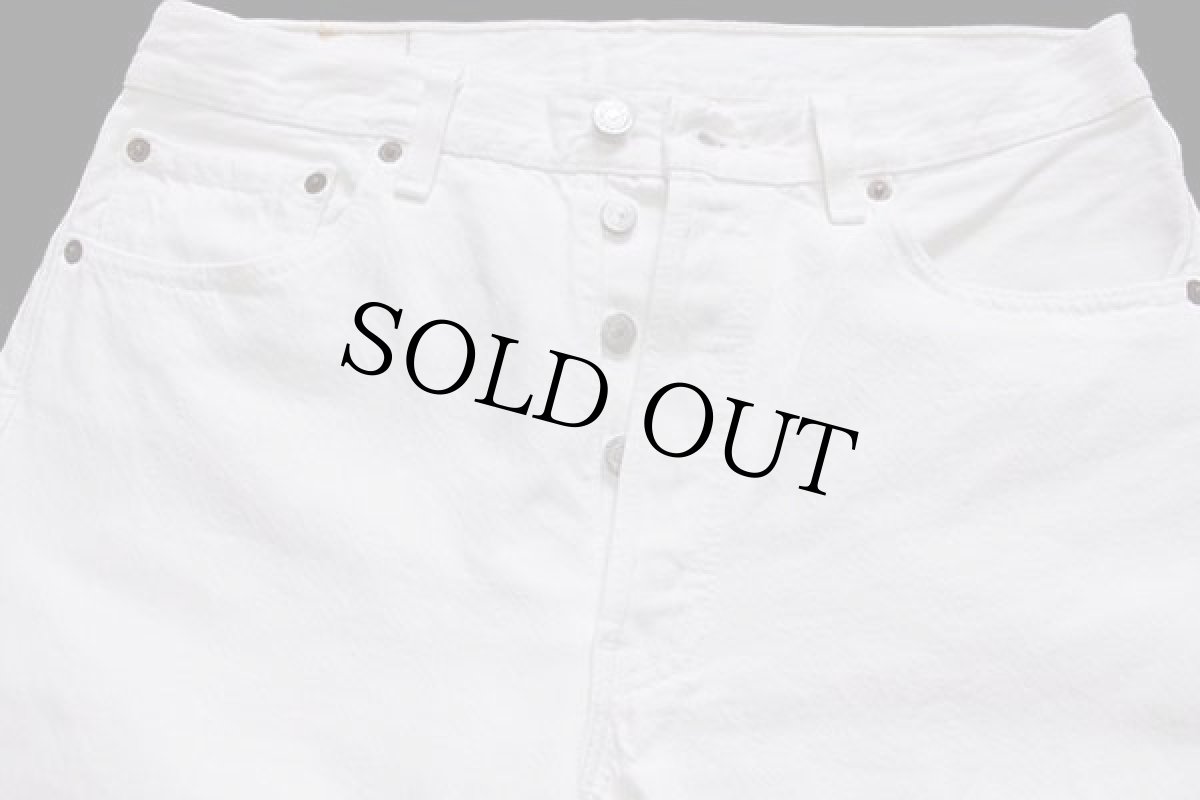 画像4: 90s USA製 Levi'sリーバイス 501 ホワイト デニムパンツ w33 (4)