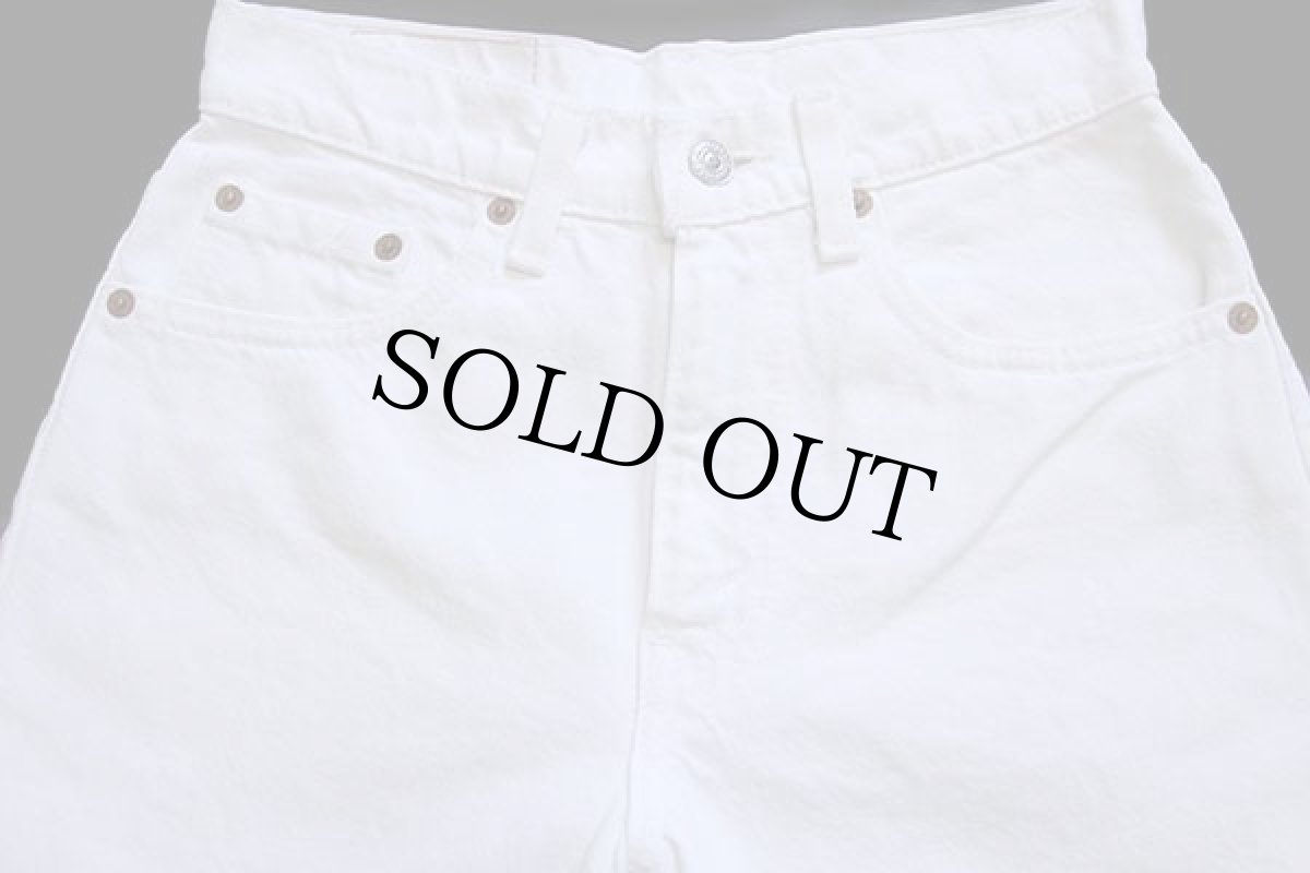 画像4: 90s USA製 Levi'sリーバイス 510 ホワイト デニムパンツ w27 (4)