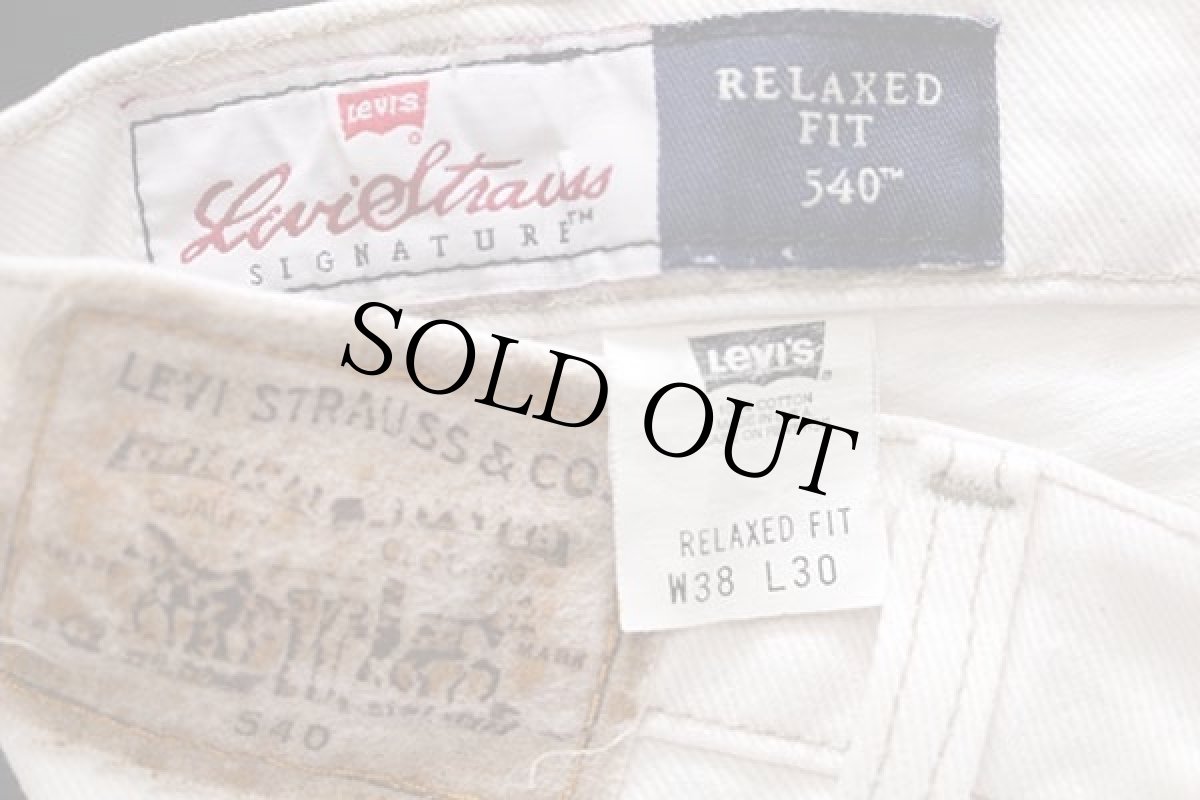 画像6: 90s USA製 Levi'sリーバイス SIGNATURE 540 カラーデニムパンツ 生成り w38 L30 (6)