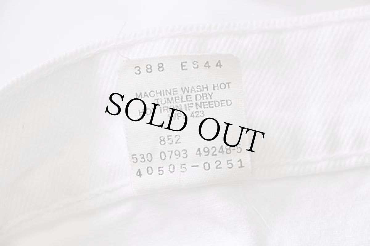 画像7: 90s USA製 Levi'sリーバイス 505 ホワイト デニムパンツ w30 L34 (7)