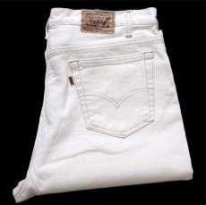 画像1: 90s USA製 Levi'sリーバイス SIGNATURE 540 カラーデニムパンツ 生成り w38 L30 (1)