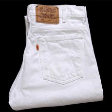 画像1: 90s USA製 Levi'sリーバイス 505 ホワイト デニムパンツ w30 L34 (1)