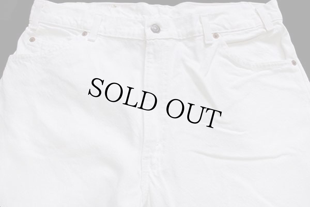 画像4: 90s USA製 Levi'sリーバイス 550 ホワイト デニムパンツ w36 L32 (4)