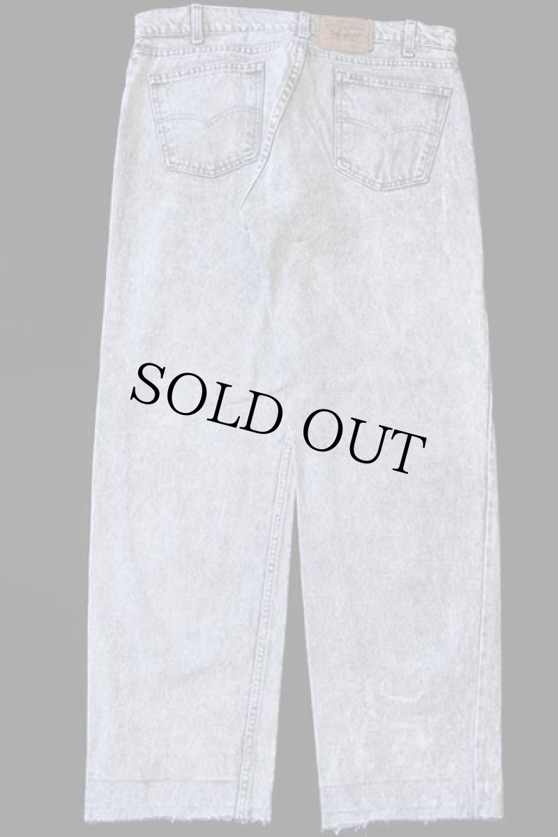 画像3: 80s USA製 Levi'sリーバイス 505 カットオフ ケミカルウォッシュ グレー デニムパンツ w38★アシッド (3)