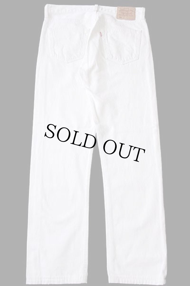 画像3: 90s USA製 Levi'sリーバイス 501 ホワイト デニムパンツ w33 (3)