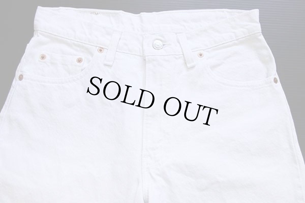 画像4: 90s USA製 Levi'sリーバイス 550 ホワイト デニムパンツ w30 L34 (4)