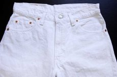 画像4: 90s USA製 Levi'sリーバイス 550 ホワイト デニムパンツ w30 L34 (4)