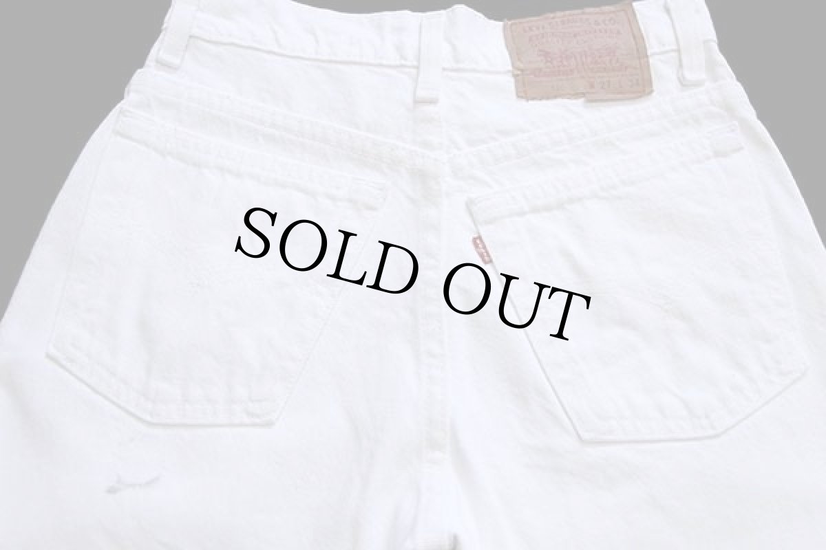 画像5: 90s USA製 Levi'sリーバイス 510 ホワイト デニムパンツ w27 (5)