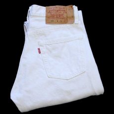 画像1: 90s USA製 Levi'sリーバイス 501 ホワイト デニムパンツ w29 L32 (1)