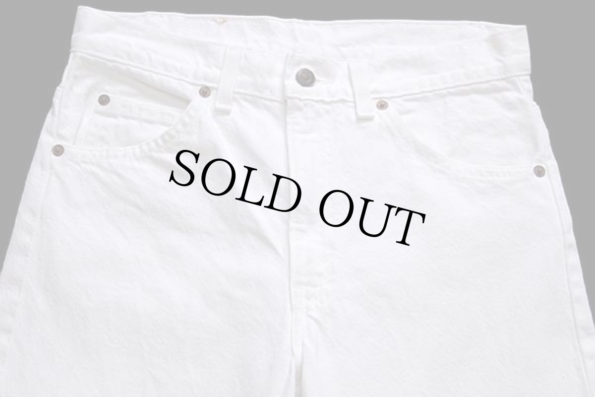 画像4: 90s USA製 Levi'sリーバイス 505 ホワイト デニムパンツ w30 L34 (4)