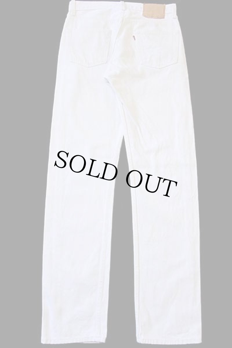 画像3: 90s USA製 Levi'sリーバイス 501 カラーデニムパンツ 生成り w30 L34 (3)