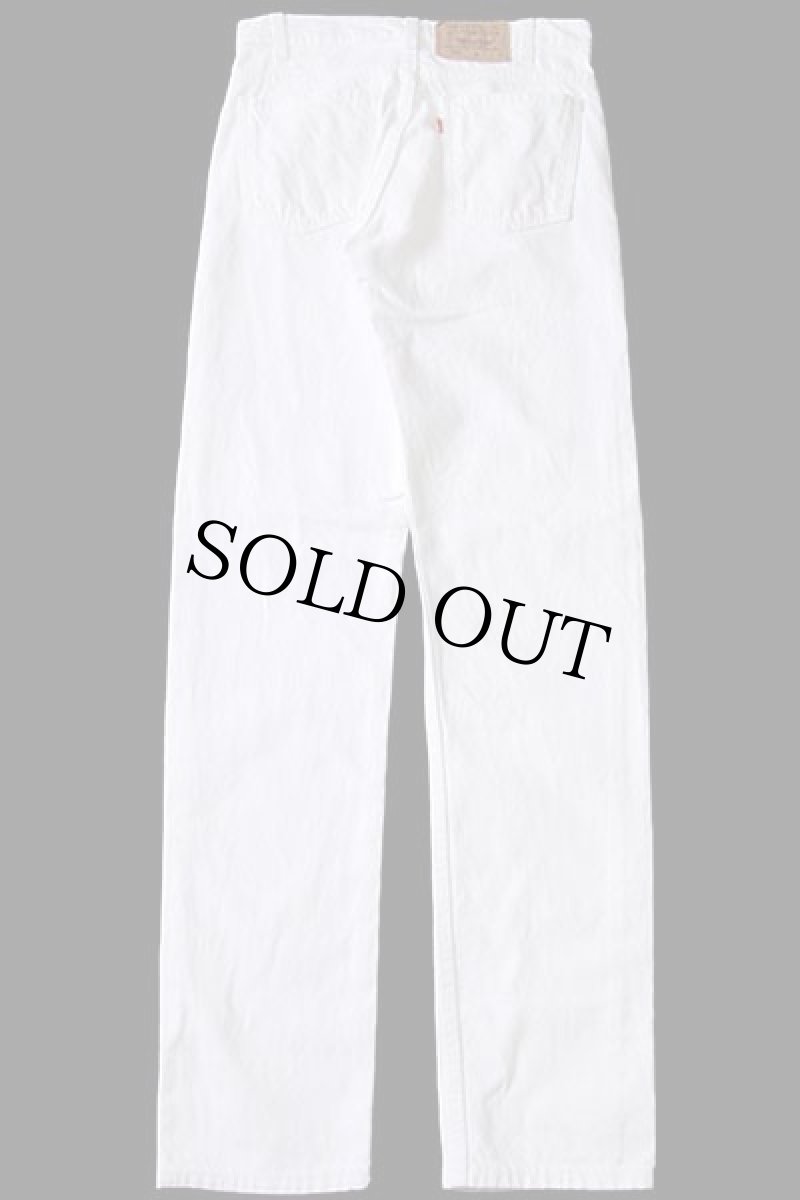 画像3: 90s USA製 Levi'sリーバイス 505 ホワイト デニムパンツ w30 L34 (3)