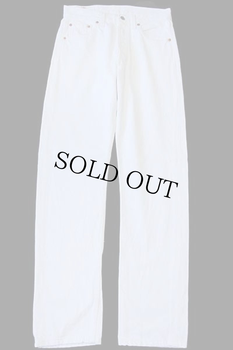 画像2: 90s USA製 Levi'sリーバイス 501 ホワイト デニムパンツ w29 L32 (2)