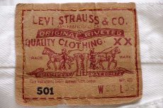 画像6: 90s USA製 Levi'sリーバイス 501 ホワイト デニムパンツ w33 (6)