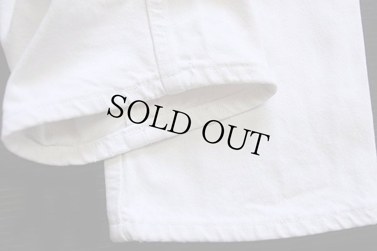 画像8: 90s USA製 Levi'sリーバイス 501 カラーデニムパンツ 生成り w30 L34 (8)