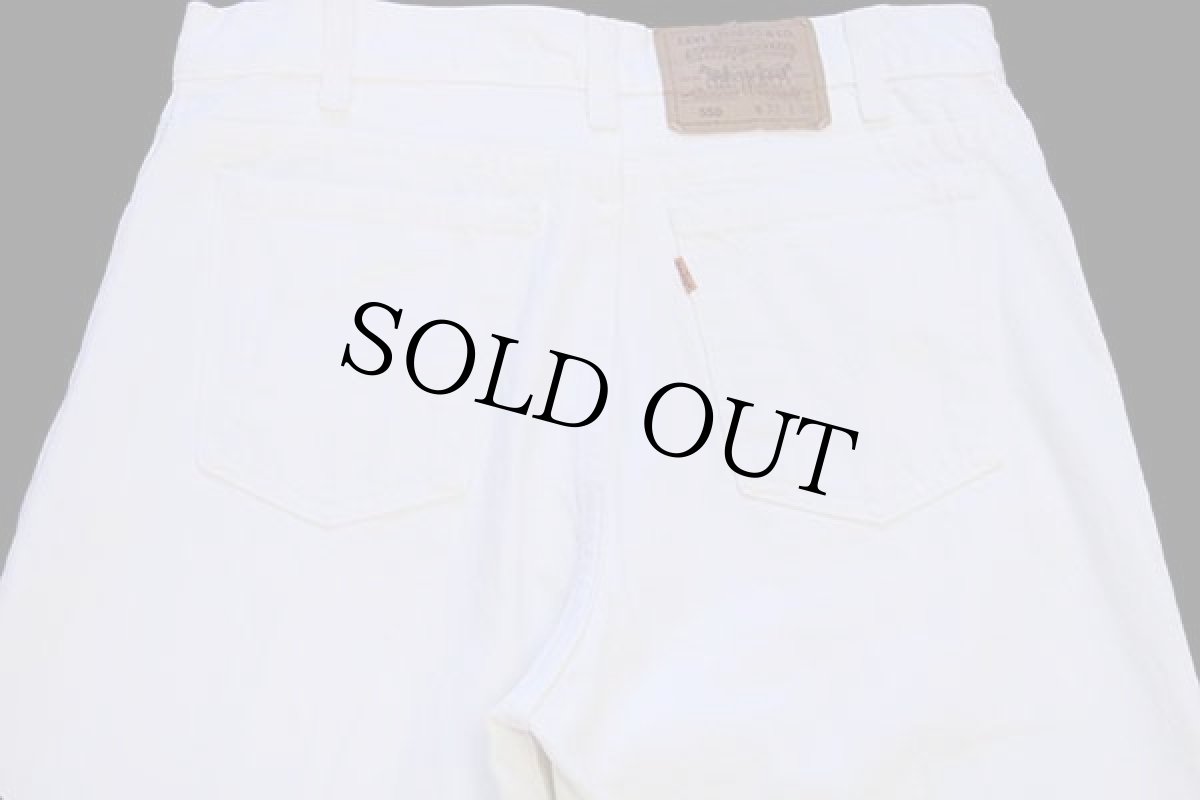 画像5: 90s USA製 Levi'sリーバイス 550 ホワイト デニムパンツ w33 L30 (5)