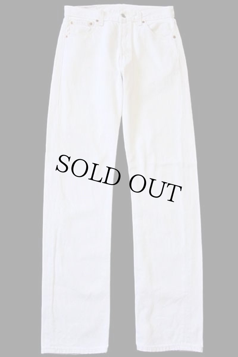 画像2: 90s USA製 Levi'sリーバイス 501 カラーデニムパンツ 生成り w30 L34 (2)