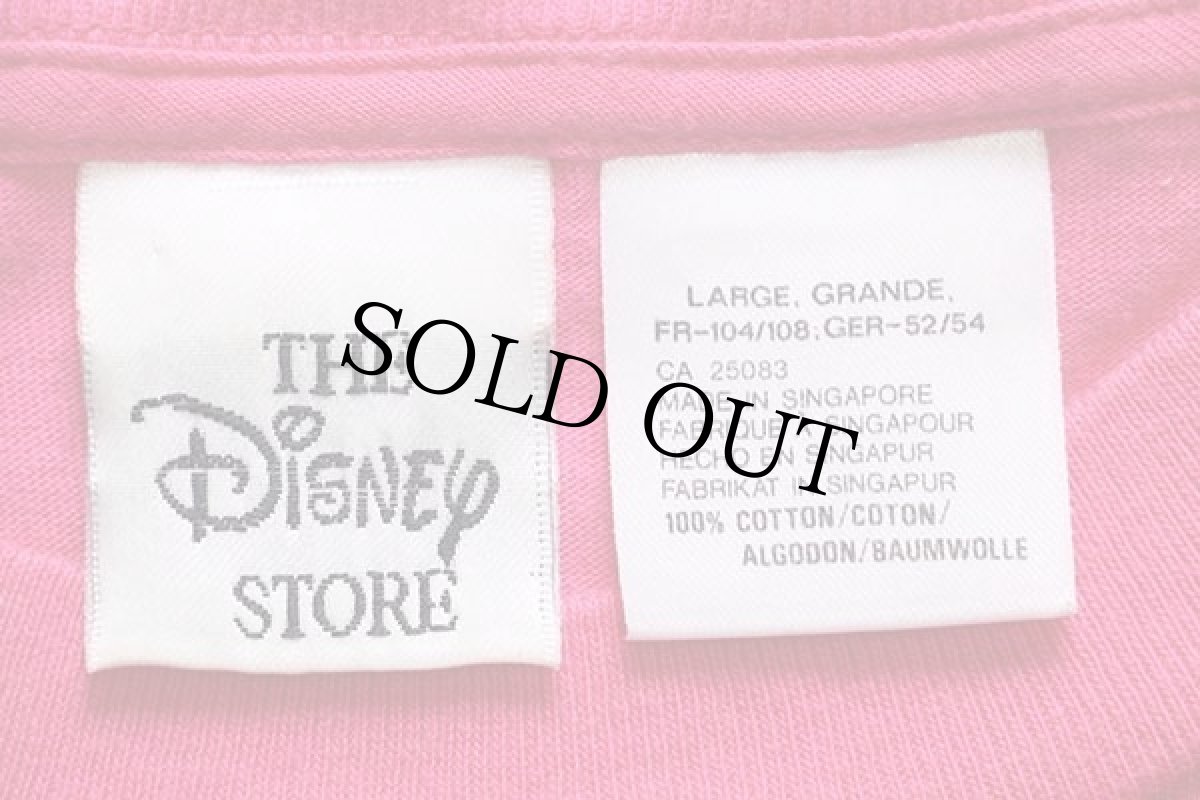 画像4: 90s Disneyディズニー ミニー マウス ハチ 刺繍 コットン ポケットTシャツ ピンク L (4)