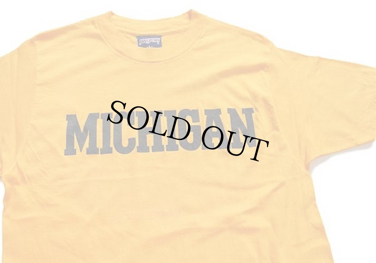 画像1: 90s USA製 JANSPORTジャンスポーツ MICHIGAN コットンTシャツ 濃黄 L (1)