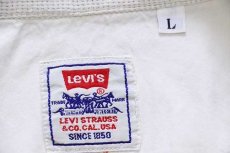 画像5: 90s イタリア製 Levi'sリーバイス ランダムストライプ×メッシュ 半袖 コットン オープンカラーシャツ L★ユーロ (5)