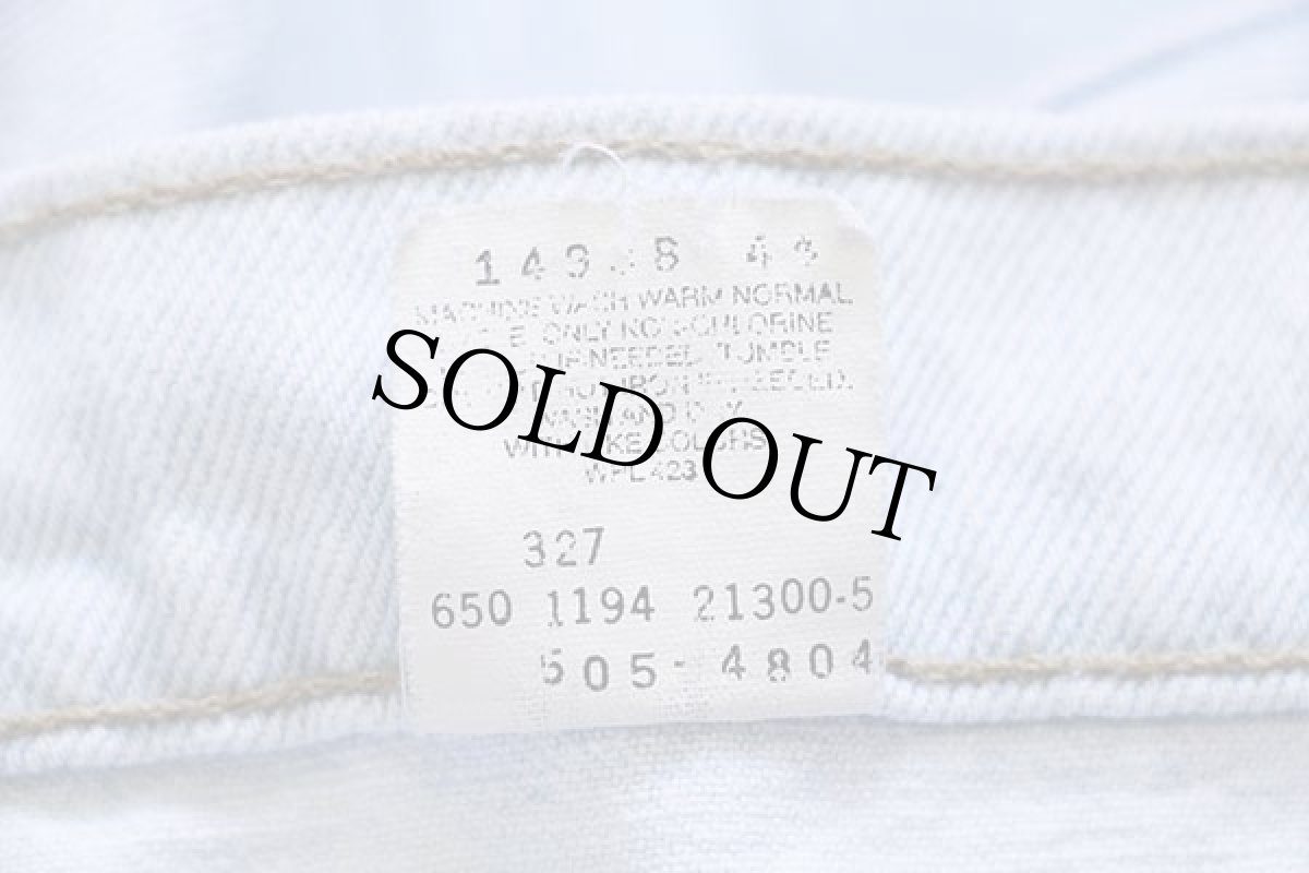 画像7: 90s USA製 Levi'sリーバイス 505 デニムパンツ アイスブルー w34★118 (7)