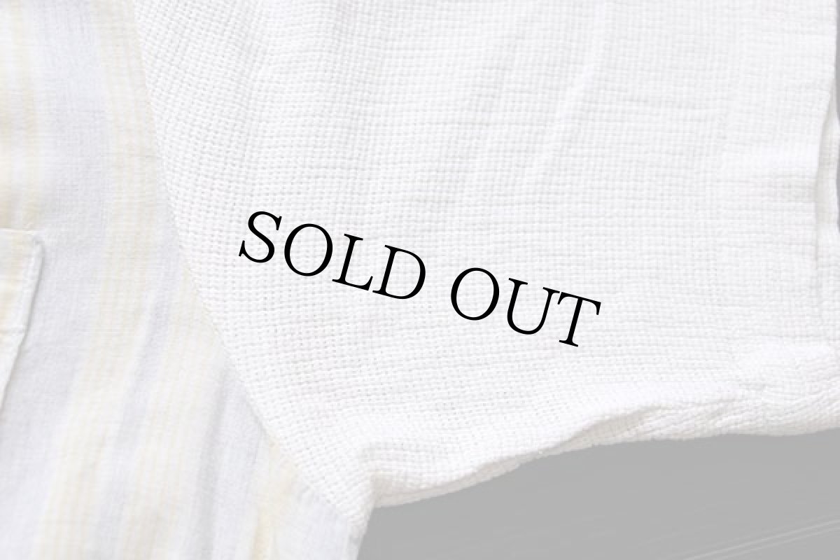 画像7: 90s イタリア製 Levi'sリーバイス ランダムストライプ×メッシュ 半袖 コットン オープンカラーシャツ L★ユーロ (7)