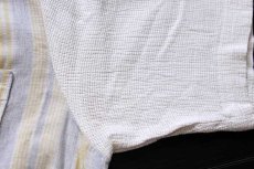 画像7: 90s イタリア製 Levi'sリーバイス ランダムストライプ×メッシュ 半袖 コットン オープンカラーシャツ L★ユーロ (7)