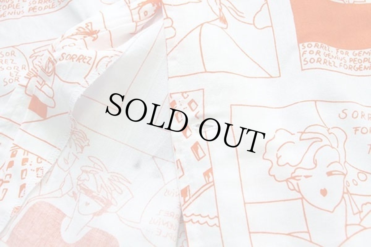 画像6: 90s john d.farrow's コミック柄 総柄 半袖 オープンカラーシャツ M (6)