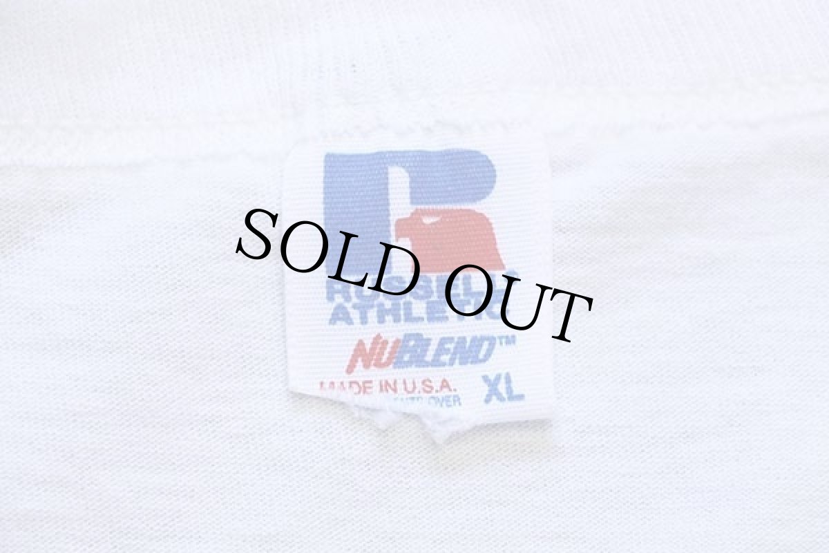 画像4: 90s USA製 RUSSELLラッセル ARKANSAS Tシャツ 白 XL (4)