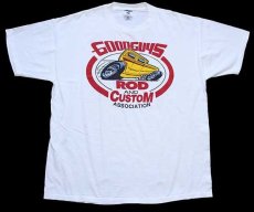 画像2: 00s USA製 GOODGUYS ROD AND CUSTOM ASSOCIATION HOTROD 両面プリント コットンTシャツ 白 XL (2)