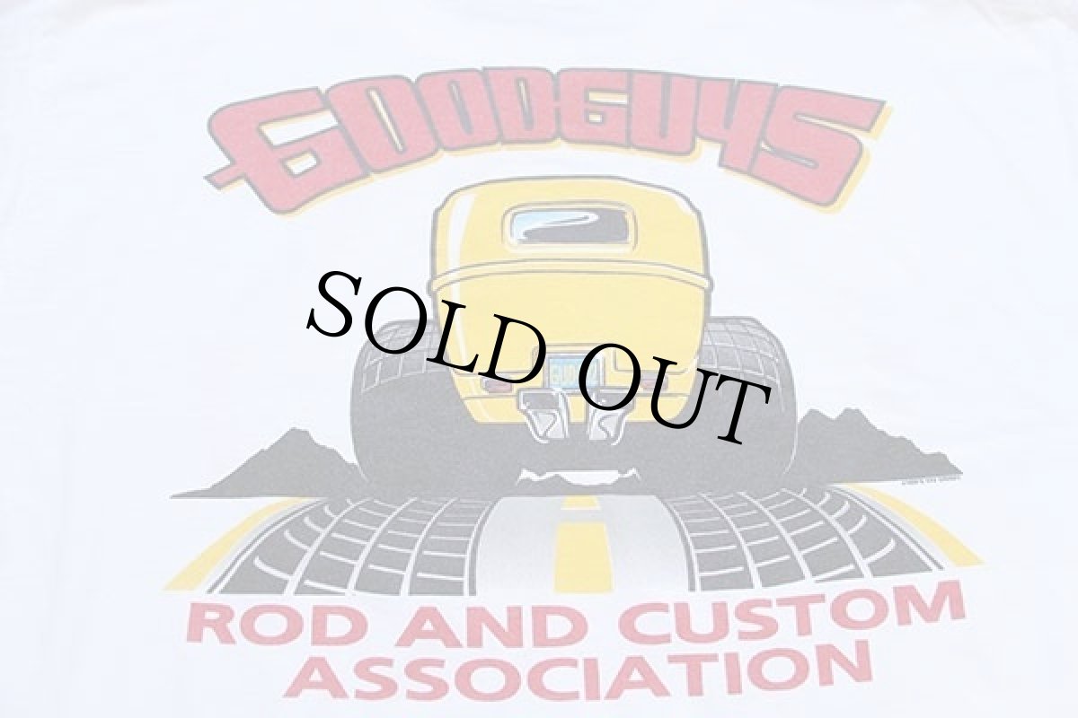 画像4: 00s USA製 GOODGUYS ROD AND CUSTOM ASSOCIATION HOTROD 両面プリント コットンTシャツ 白 XL (4)