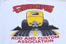 画像4: 00s USA製 GOODGUYS ROD AND CUSTOM ASSOCIATION HOTROD 両面プリント コットンTシャツ 白 XL (4)