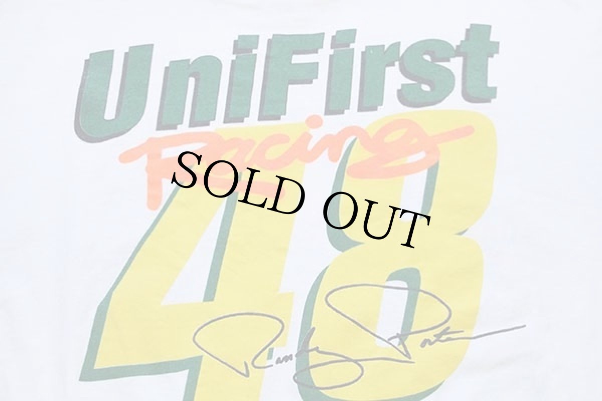 画像4: 90s USA製 NASCAR RANDY PORTER UniFirst Racing 両面プリント コットンTシャツ 白 XL (4)